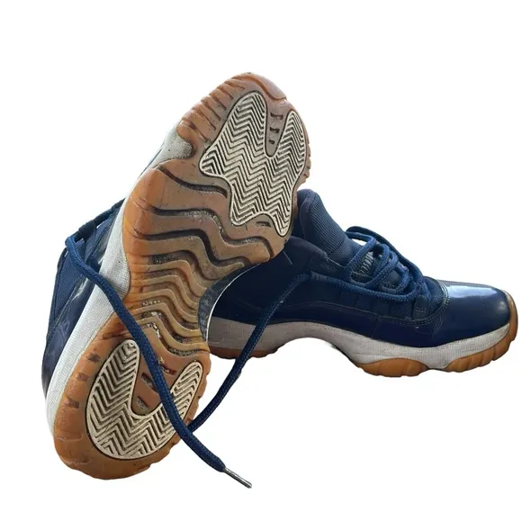 Nike Air Jordan Retro XI 11 Low Barons Blue White Men Shoes  Size 8.5