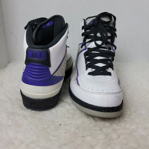 Nike Air Jordan 2 Retro Concord 2014 Men's Shoes Size 8 White Purple 385475-153