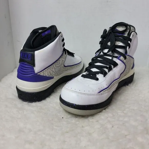 Nike Air Jordan 2 Retro Concord 2014 Men's Shoes Size 8 White Purple 385475-153