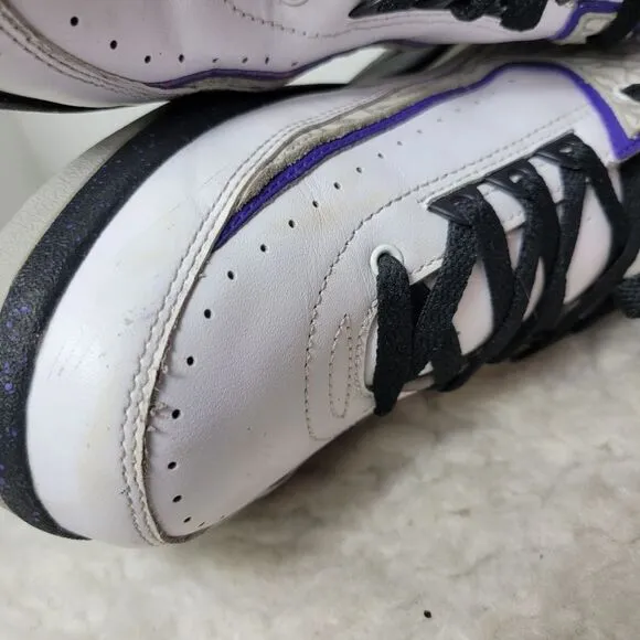 Nike Air Jordan 2 Retro Concord 2014 Men's Shoes Size 8 White Purple 385475-153