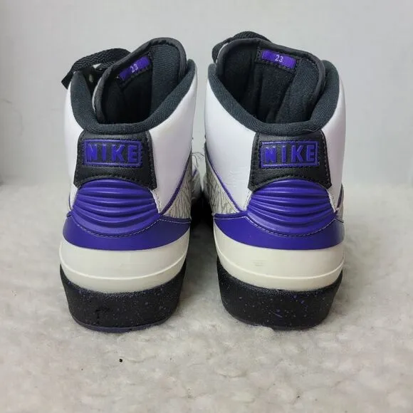 Nike Air Jordan 2 Retro Concord 2014 Men's Shoes Size 8 White Purple 385475-153
