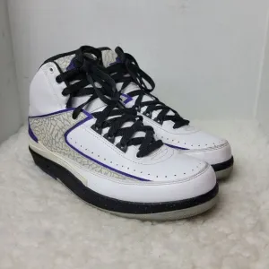 Nike Air Jordan 2 Retro Concord 2014 Men's Shoes Size 8 White Purple 385475-153