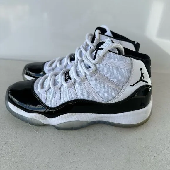 Nike Air Jordan Retro 11 GS Concord 2018 Black White Shoes 378038-100 Size 6Y