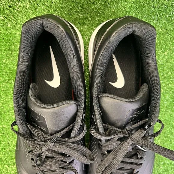 Nike Air Max 1 Golf Shoes Men's 14 Blackout Swoosh AQ0863-001 Gum Spikeless