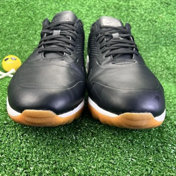 Nike Air Max 1 Golf Shoes Men's 14 Blackout Swoosh AQ0863-001 Gum Spikeless