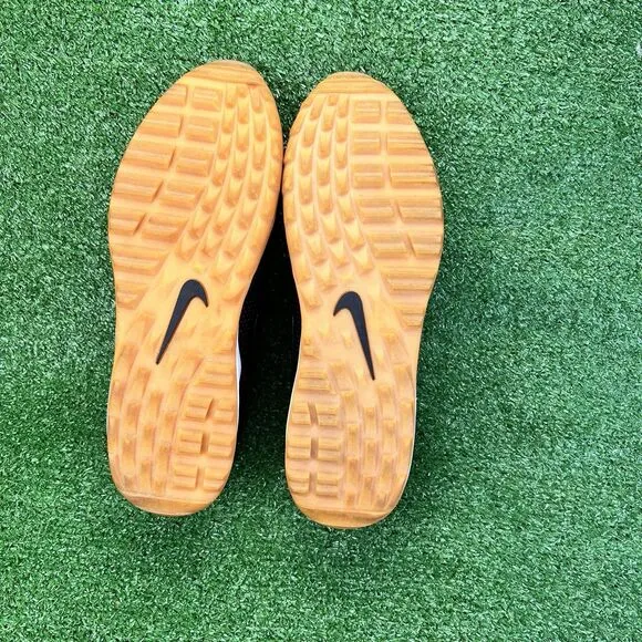 Nike Air Max 1 Golf Shoes Men's 14 Blackout Swoosh AQ0863-001 Gum Spikeless
