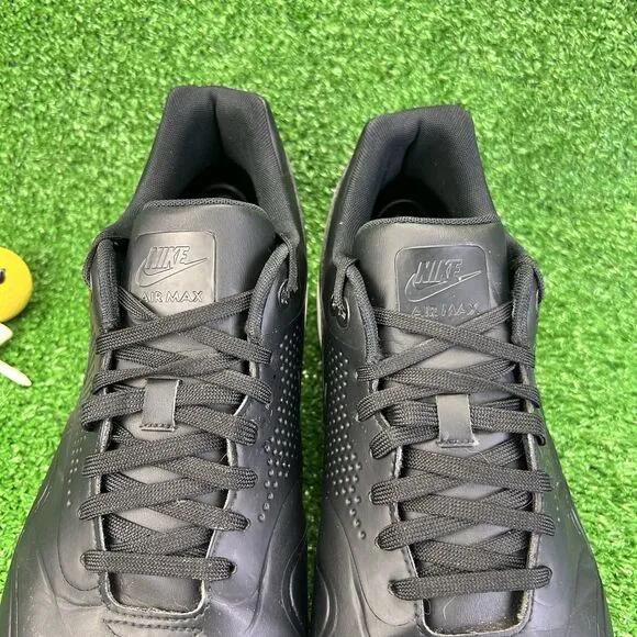 Nike Air Max 1 Golf Shoes Men's 14 Blackout Swoosh AQ0863-001 Gum Spikeless