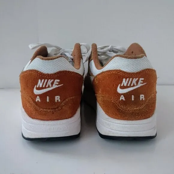 NIKE Air Max 1 Premium Retro 7 Dark Curry True White Sneakers 908366-700 Mens