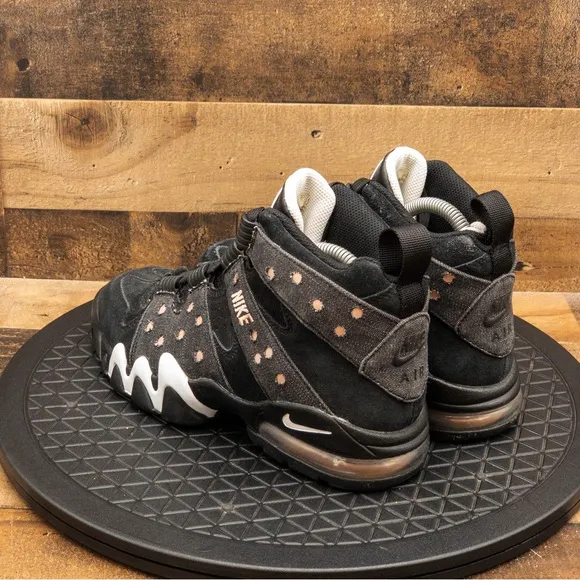 NIKE AIR MAX 2 CB 94 BLACK DENIM MENS ATHLETIC SHOES BASKETBALL RETRO SIZE 7.5