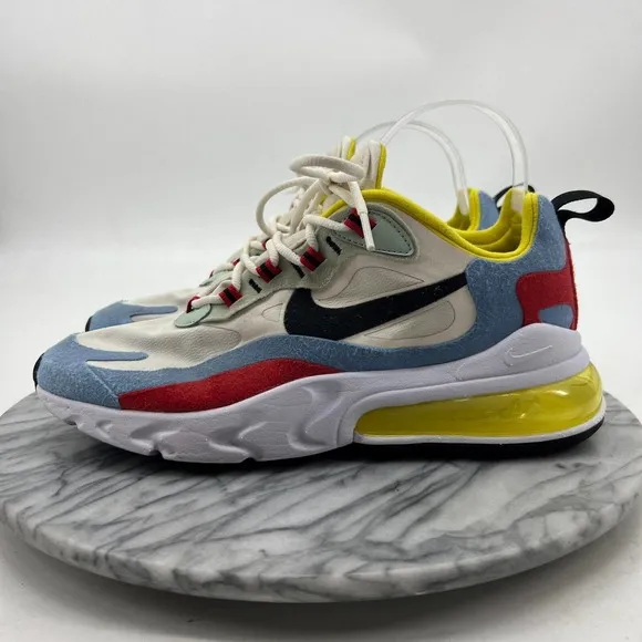 Nike Air Max 270 React Bauhaus Shoes Women 8.5 Multi Running Sneakers AT6174-002