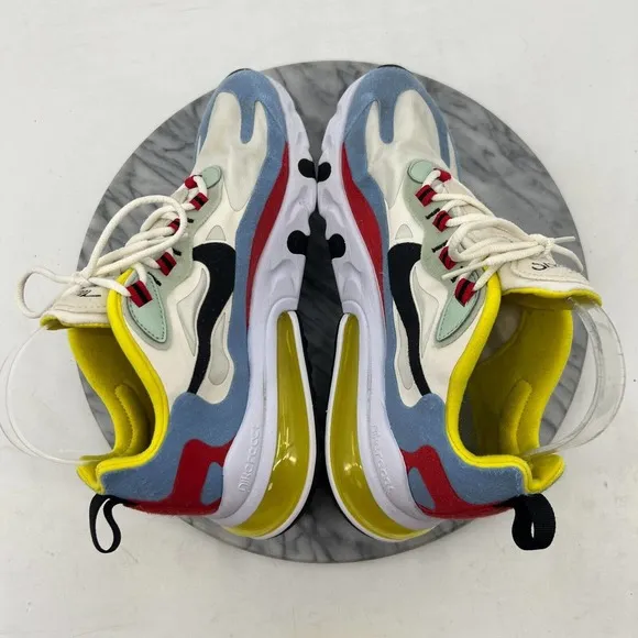 Nike Air Max 270 React Bauhaus Shoes Women 8.5 Multi Running Sneakers AT6174-002