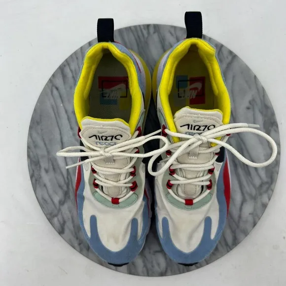 Nike Air Max 270 React Bauhaus Shoes Women 8.5 Multi Running Sneakers AT6174-002