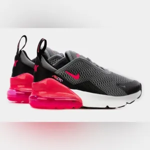 Nike Air Max 270 TD 'Grey Hyper Pink' Sneakers, Toddler Size 8