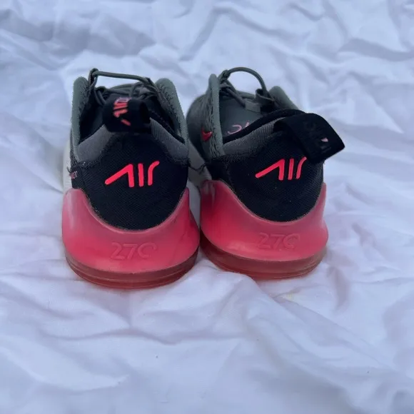 Nike Air Max 270 TD 'Grey Hyper Pink' Sneakers, Toddler Size 8
