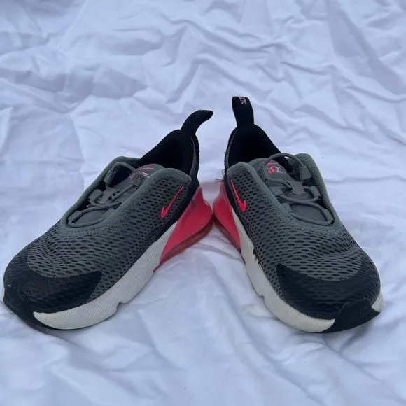 Nike Air Max 270 TD 'Grey Hyper Pink' Sneakers, Toddler Size 8