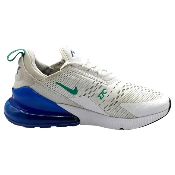 Nike Air Max 270 Women's Size 8.5 White Blue Teal Trainers Shoes Gym Athleisure