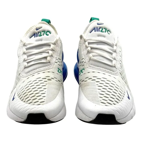 Nike Air Max 270 Women's Size 8.5 White Blue Teal Trainers Shoes Gym Athleisure