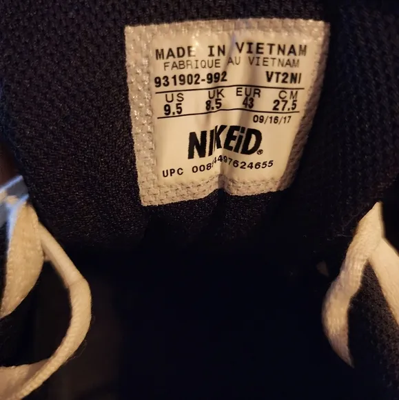 NIKE AIR MAX 90 ID BLACK WHITE SIZE MENS 9.5 [931902-992] NIKEiD custom Real Ego