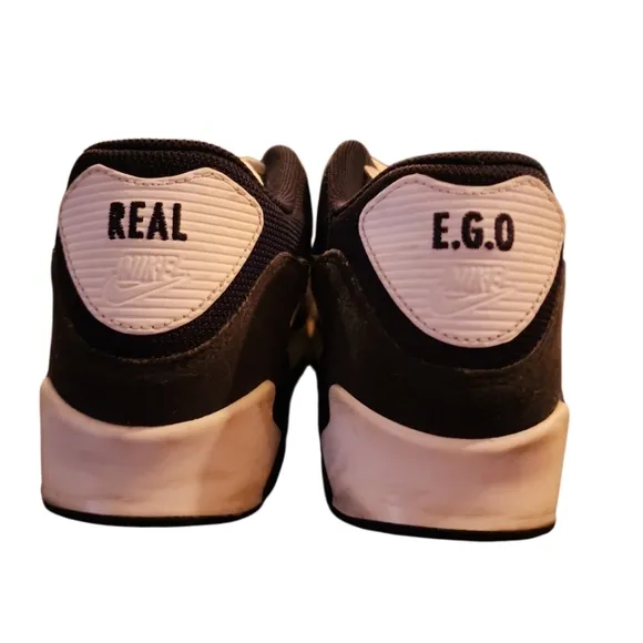 NIKE AIR MAX 90 ID BLACK WHITE SIZE MENS 9.5 [931902-992] NIKEiD custom Real Ego