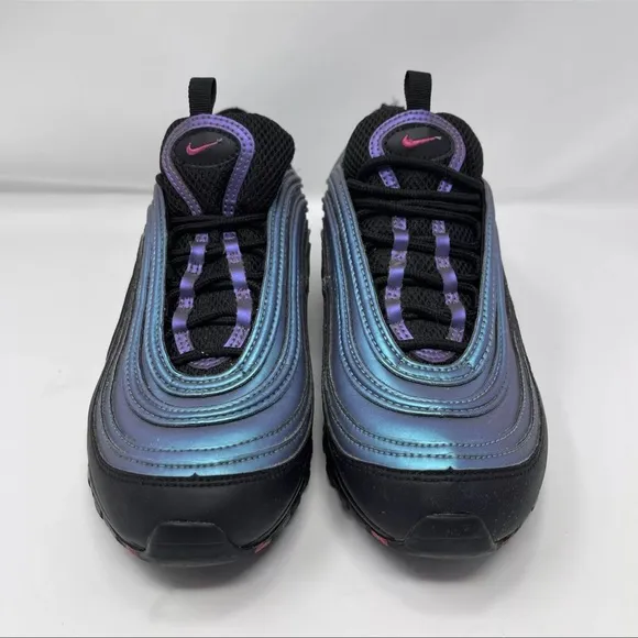 Nike Air Max 97' LX Throwback Future Shoes 6.5Y Black Blue AV1165-001 Metallic