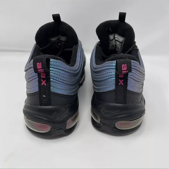 Nike Air Max 97' LX Throwback Future Shoes 6.5Y Black Blue AV1165-001 Metallic