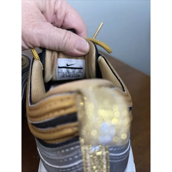 Nike Air Max 97 Metallic Gold Silver Women's Size 11 Sneakers Shoes AQ4137-700