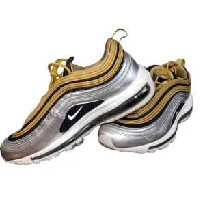 Nike Air Max 97 Metallic Gold Silver Women's Size 11 Sneakers Shoes AQ4137-700
