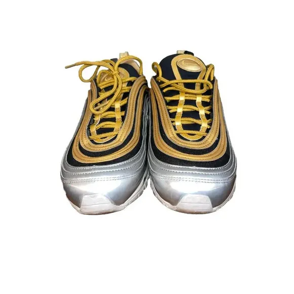 Nike Air Max 97 Metallic Gold Silver Women's Size 11 Sneakers Shoes AQ4137-700