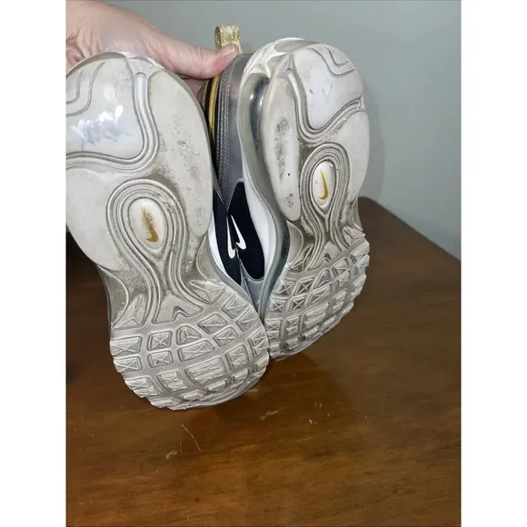 Nike Air Max 97 Metallic Gold Silver Women's Size 11 Sneakers Shoes AQ4137-700