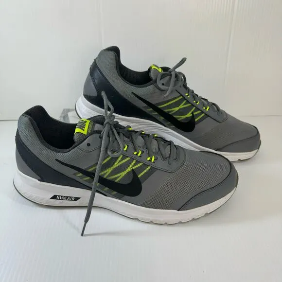 Nike Air Relentless 5 Running Shoes Sneakers Men 14 Gray Neon Green 807092-002