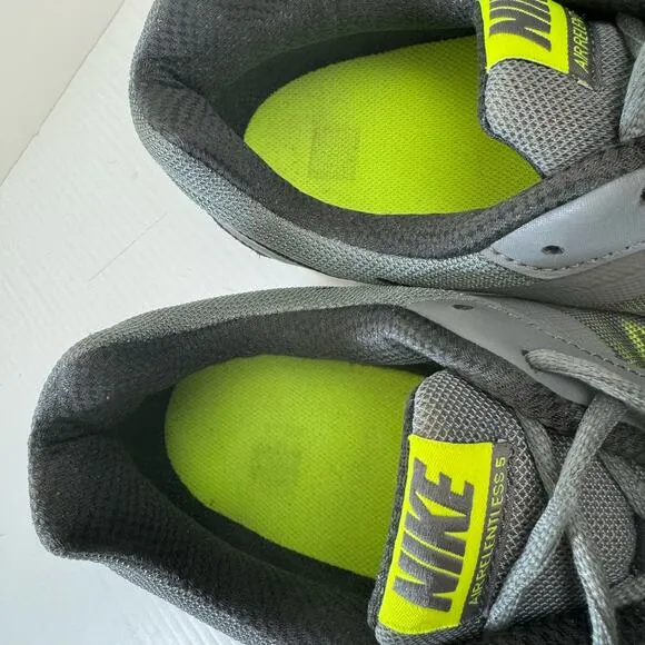 Nike Air Relentless 5 Running Shoes Sneakers Men 14 Gray Neon Green 807092-002