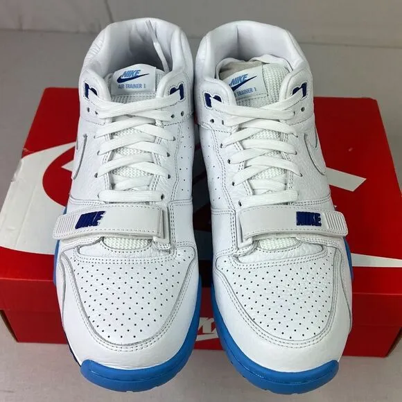 Nike Air Trainer 1‎ Shoes White University Blue DR9997-100 Men's Size 10