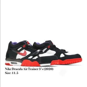 Nike Air Trainer 3 Sneakers Dracula Edition 2020 Size 11.5 Mens Black Red Purple