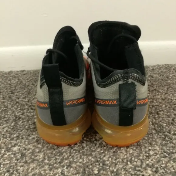 Nike Air VaporMax 2019 Orange Grey Athleisure Run Shoes AJ2616-013 Youth 4Y
