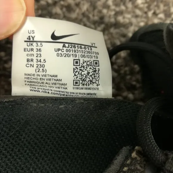 Nike Air VaporMax 2019 Orange Grey Athleisure Run Shoes AJ2616-013 Youth 4Y