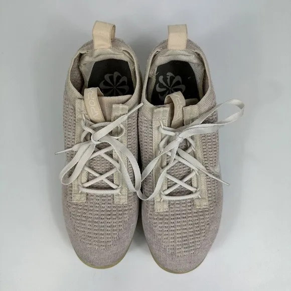Nike Air VaporMax 2021 FK Womens 7.5 Running Shoes Sneakers Oatmeal DC9454-101