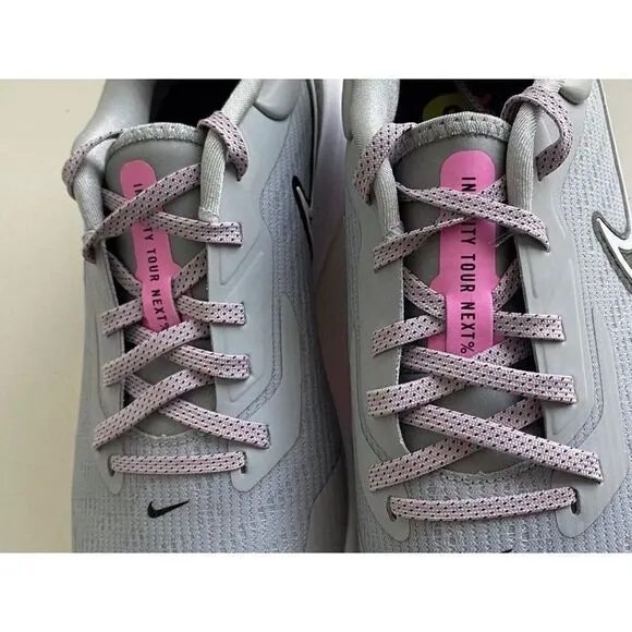 Nike Air Zoom Infinity Tour Next Golf Shoes Wolf Grey Pink DC5221-060 Men’s Sz 9