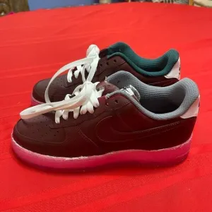 Nike Air Force 1 Red Pink Custom Painted Sneakers Shoes Men’s Size 7