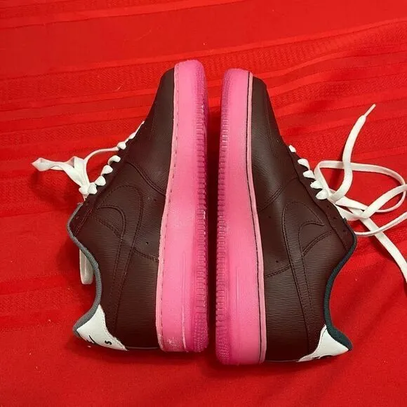 Nike Air Force 1 Red Pink Custom Painted Sneakers Shoes Men’s Size 7