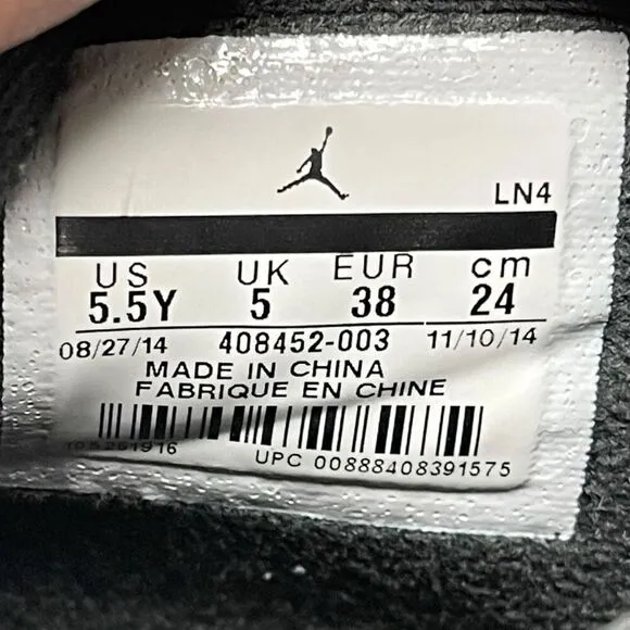 Nike Air Jordan 4 Retro BG Oreo Athletic Shoes 408452-003 Youth Size 5.5Y