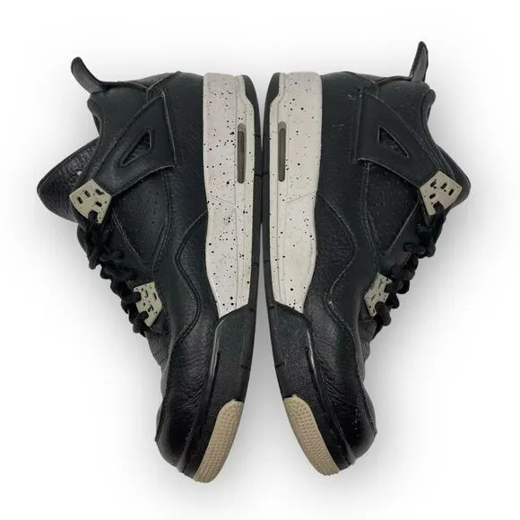 Nike Air Jordan 4 Retro BG Oreo Athletic Shoes 408452-003 Youth Size 5.5Y