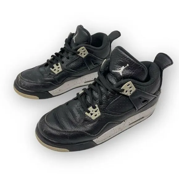 Nike Air Jordan 4 Retro BG Oreo Athletic Shoes 408452-003 Youth Size 5.5Y
