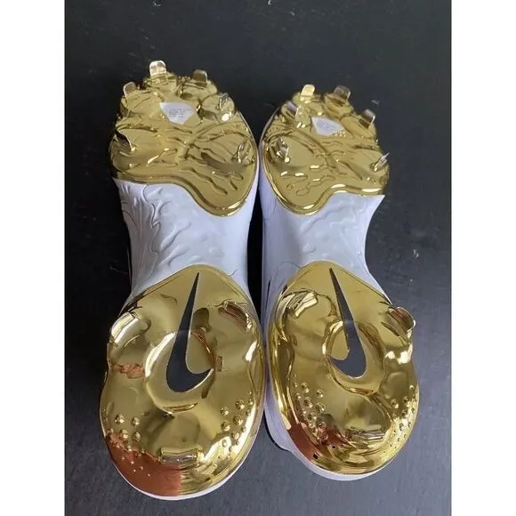 Nike Alpha Huarache Elite 3 Low PRM Gold Baseball Cleat CV3553-101 Men's Size 15