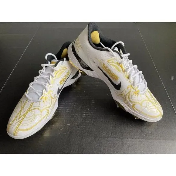 Nike Alpha Huarache Elite 3 Low PRM Gold Baseball Cleat CV3553-101 Men's Size 15