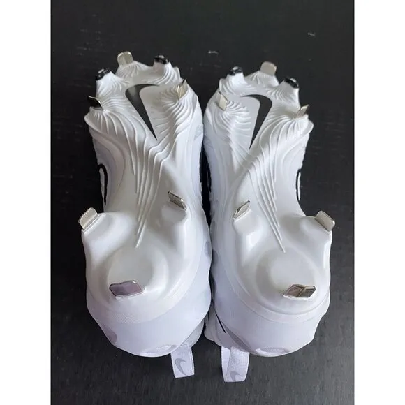 Nike Alpha Huarache NXT White Black Grey Baseball Cleats DJ6517-100 Men’s Sz 8