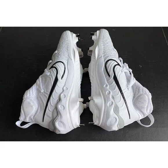 Nike Alpha Huarache NXT White Black Grey Baseball Cleats DJ6517-100 Men’s Sz 8