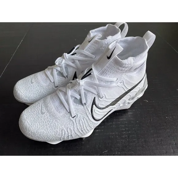 Nike Alpha Huarache NXT White Black Grey Baseball Cleats DJ6517-100 Men’s Sz 8