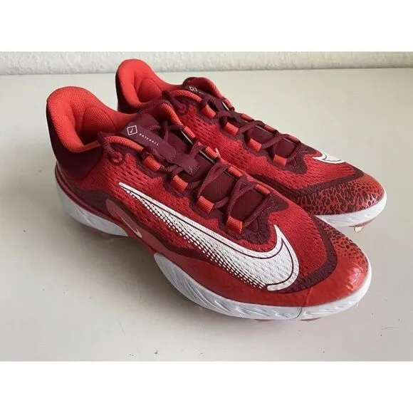 Nike Alpha Huarache React Elite 4 Red Baseball Cleats DJ6521-616 Men’s Sz 13