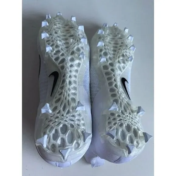 Nike Alpha Menace Elite 2 White Black Football Cleats AO3374-101 Men's Size 14