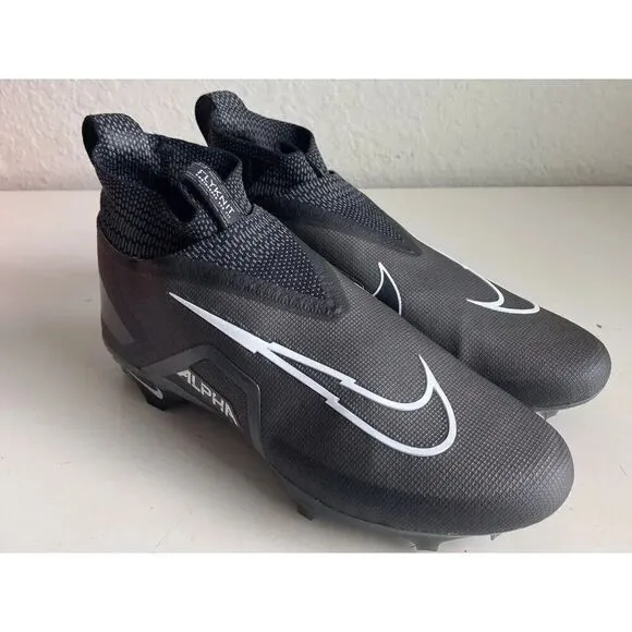 Nike Alpha Menace Elite 3 Pro Black White Football Cleats CT6648-010 Men’s Sz 14